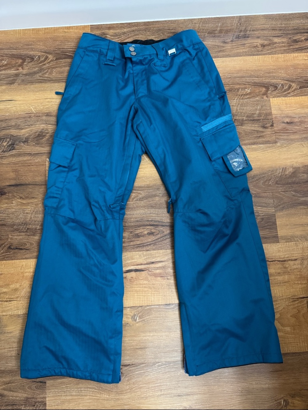 Empyre Teal Women's Snowboarding Pants - Deep Teal Blue